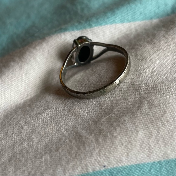 Vintage .925 and Pyrite Prong Ring - Picture 6 of 8